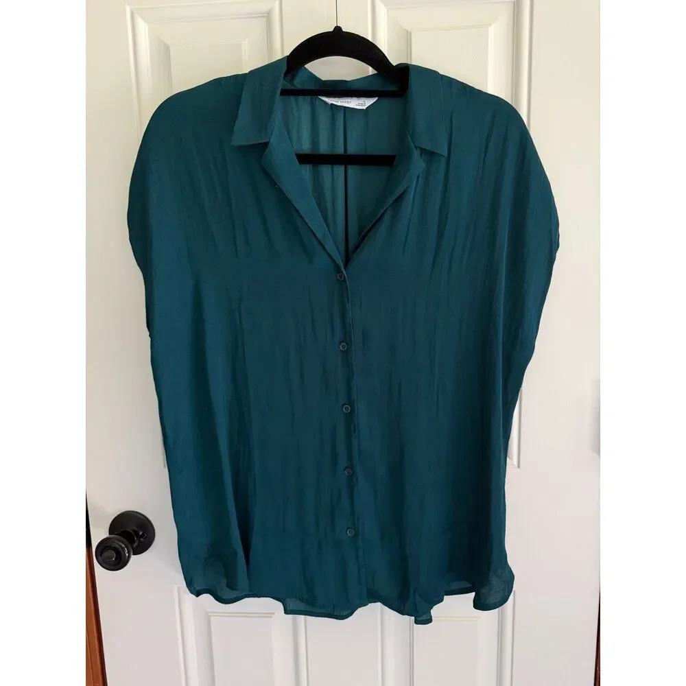 Nine West Button Down Blouse L